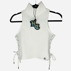 Hidden Cult "Gila" Top. Off-White Color Top. Small